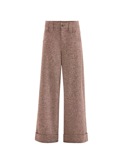 Brunello Cucinelli virgin wool donegal baggy five-pocket trousers with Monili Red MD002P9353C015