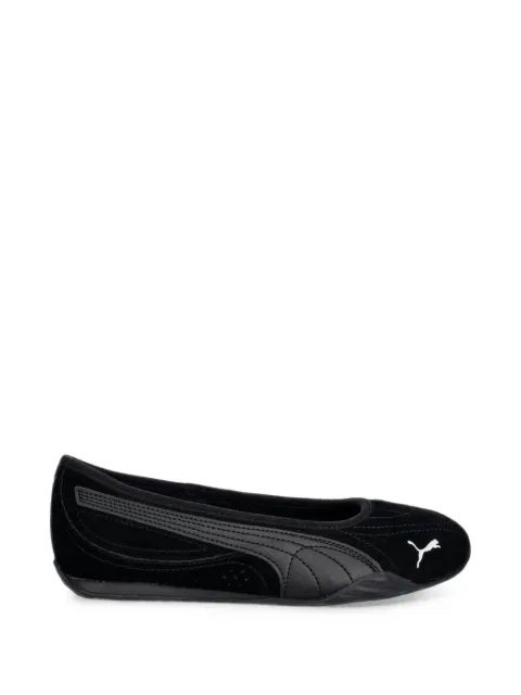 PUMA Catch Soleil logo-embroidered ballet flats Black 406310