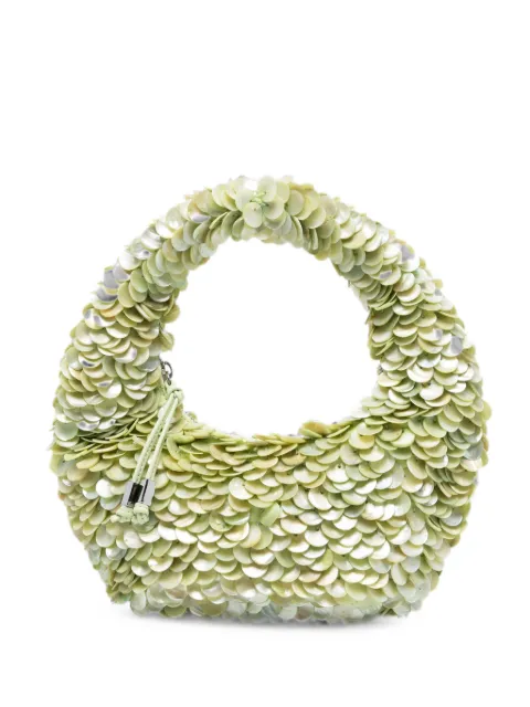 STAUD Reef sequin-embellished tote bag Green H26P4023MB