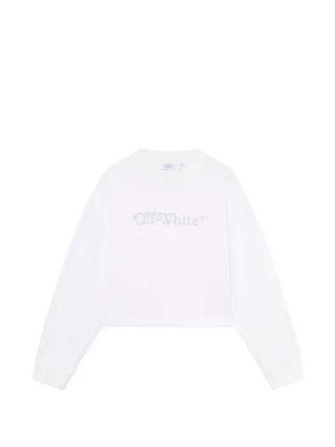 Off-White logo-embellishment sweater White 2FE00514TW222