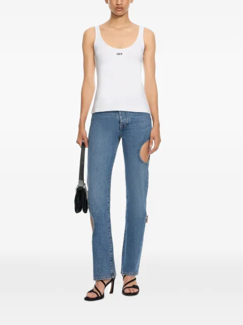 Off-White Off Stamp ribbed tank top White 2FA00672TW102