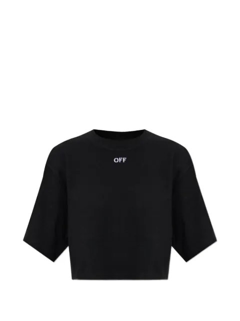 Off-White Off Stamp ribbed T-shirt Black 2FA00678TW003