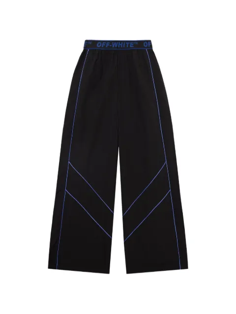 Off-White piped-trim logo-waistband track pants Black 2FH00609BW013
