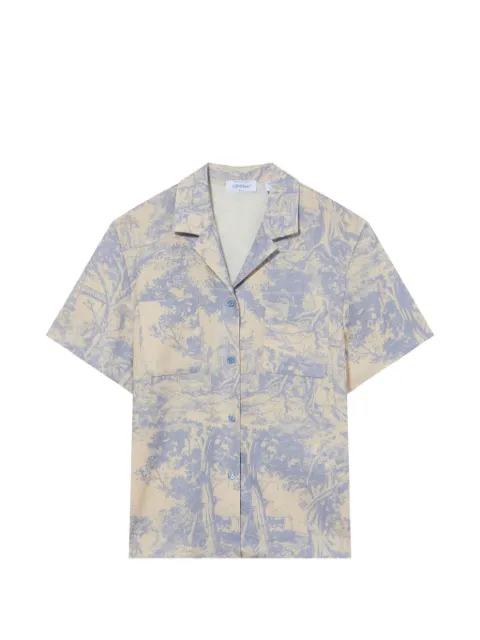 Off-White City Nature graphic-print pajama shirt Neutrals 2FA00667TW222