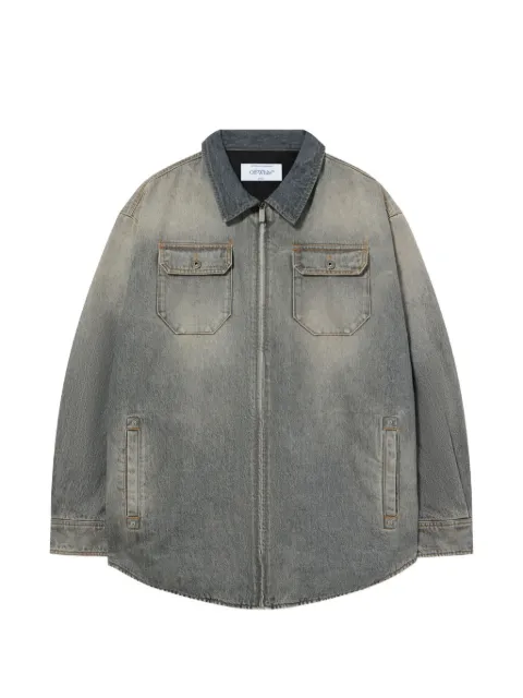 Off-White Bookish zip-up denim jacket Grey 44MYD05WF26D001020