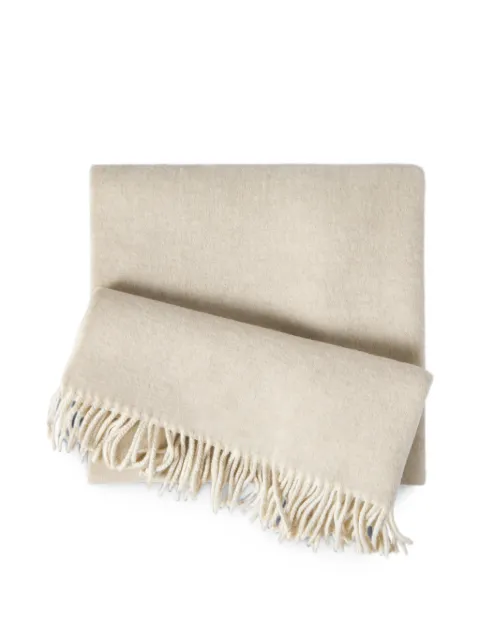 Brunello Cucinelli wool and cashmere knit scarf Neutrals MSC693AGCTO75