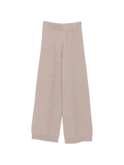 Fabiana Filippi sequin-embellished knitted trousers Neutrals PAD216F391D296