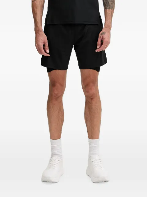 X BIONIC logo-print panelled shorts Black R5STS25M