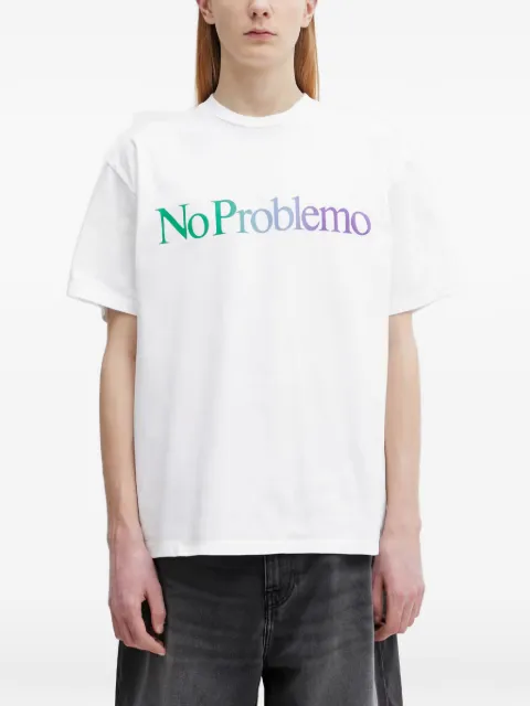 NO PROBLEMO No Problemo logo-print oversized T-shirt White NP6001805