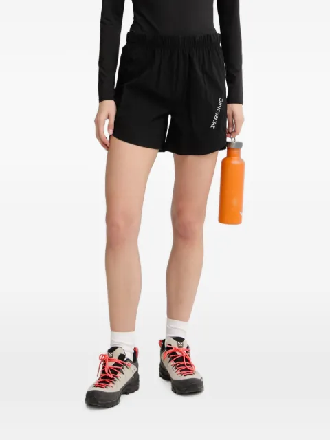 X BIONIC logo-print elasticated shorts Black R5AAS26W