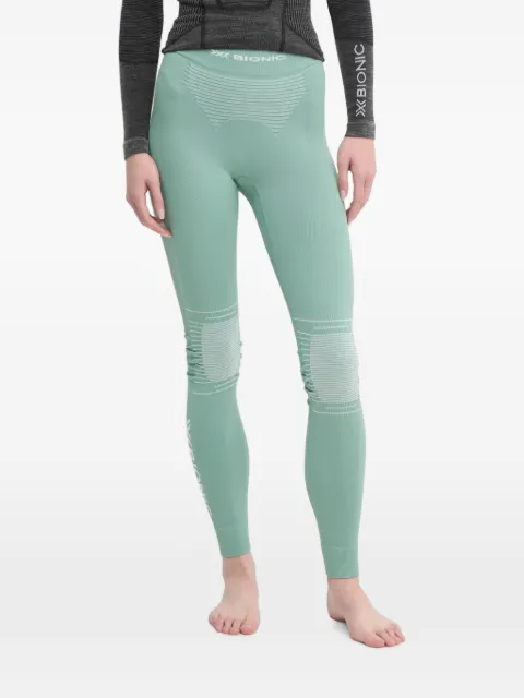 X BIONIC logo-print panelled ski pants Green YP05W19W