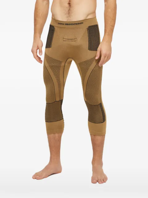 X BIONIC panelled cropped leggings Brown WP49W19M