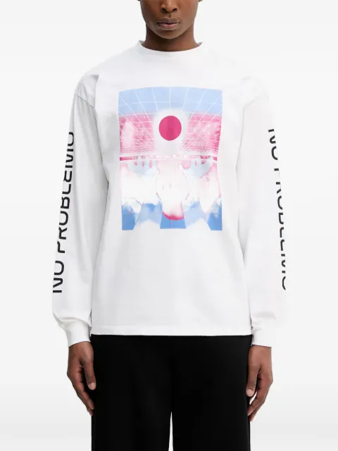 NO PROBLEMO graphic-print logo-print relaxed T-shirt White NP6002705