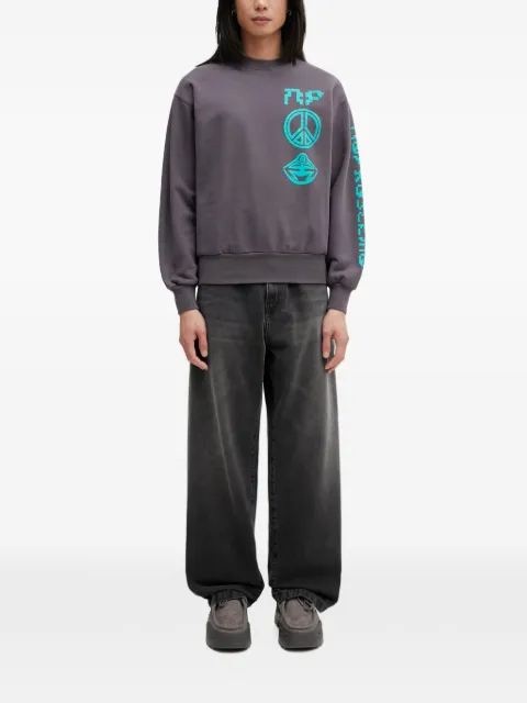 NO PROBLEMO graphic-print oversized sweater Grey NP2001005