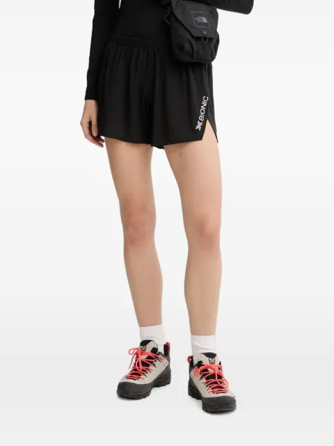 X BIONIC logo-print elasticated shorts Black R5CSS25W