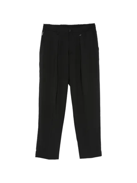 YES LONDON pleated elasticated-waistband trousers Black XP3364