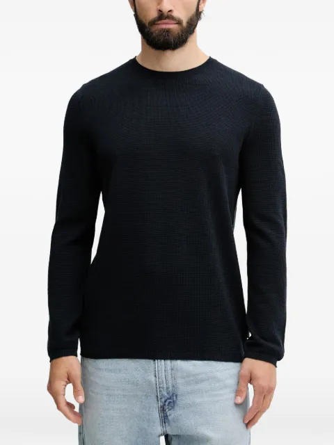 Marc O'Polo waffle-knit long-sleeve sweater Blue 5000014217