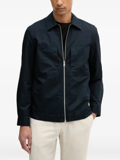 Marc O'Polo zip-up patch-pocket shirt jacket Blue 5000014239