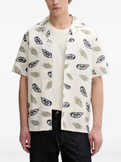 Marc O'Polo oyster-print short-sleeve shirt Neutrals 5000014298