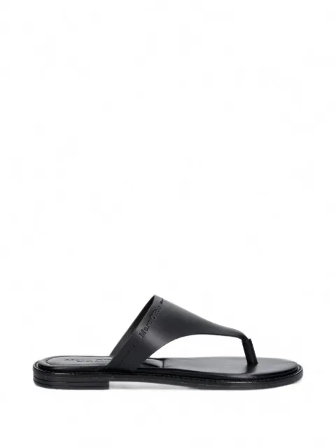 Marc O'Polo logo-debossed leather sandals Black 60318391101134