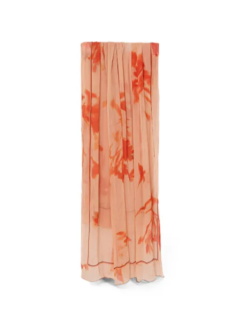 Marc O'Polo floral-print crinkled scarf Orange 5000014160
