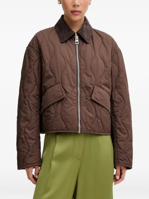Marc O'Polo quilted corduroy-collar jacket Brown 5000014324