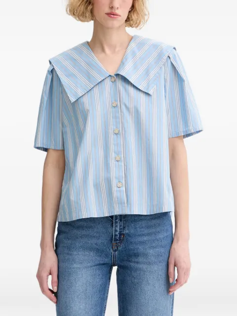 Marc O'Polo striped sailor-collar shirt Blue 5000010537
