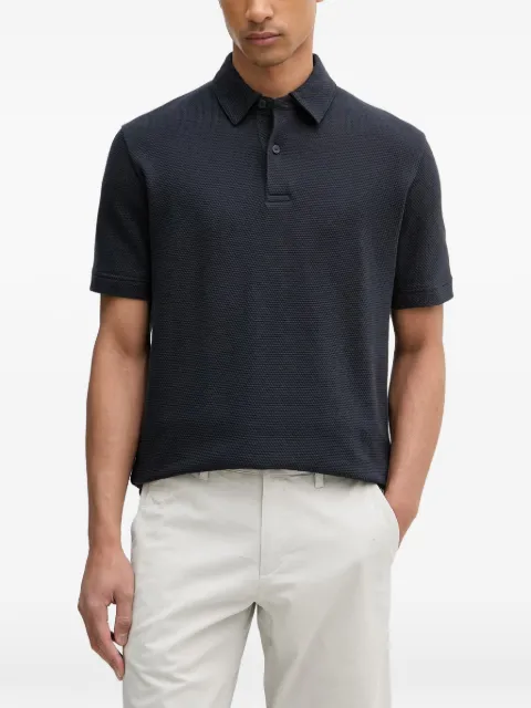 Marc O'Polo textured short-sleeve polo shirt Blue 5000014291