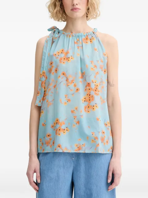 Marc O'Polo floral-print tie-fastening top Blue 5000014028