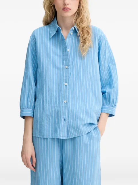 Marc O'Polo striped tie-back shirt Blue 5000011095