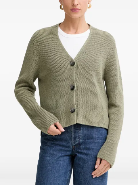 Marc O'Polo ribbed-knit V-neck cardigan Green 5000014425