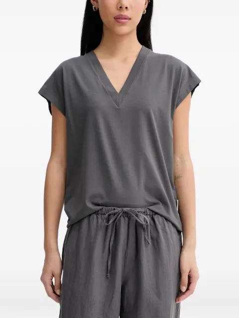 Marc O'Polo V-neck cap-sleeve T-shirt Grey 5000014116