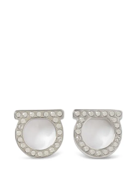 Ferragamo Gancini crystal-embellished earrings Silver 696574