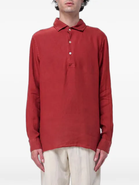 MC2 Saint Barth Raphael long-sleeve polo shirt Red RPA0001