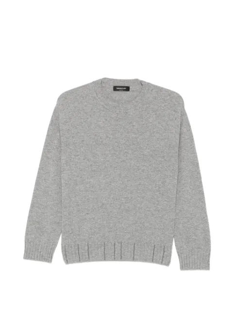 Fabiana Filippi bead-embellished ribbed-trim sweater Grey MAD216F028M281