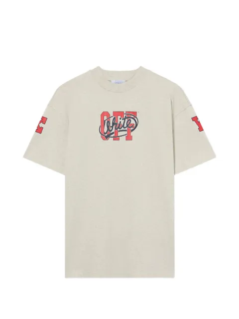 Off-White Off College logo-print T-shirt Neutrals 2FA00587TW063