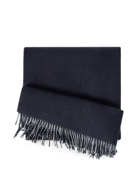 Brunello Cucinelli wool and cashmere knit scarf Blue MSC693AGCW425