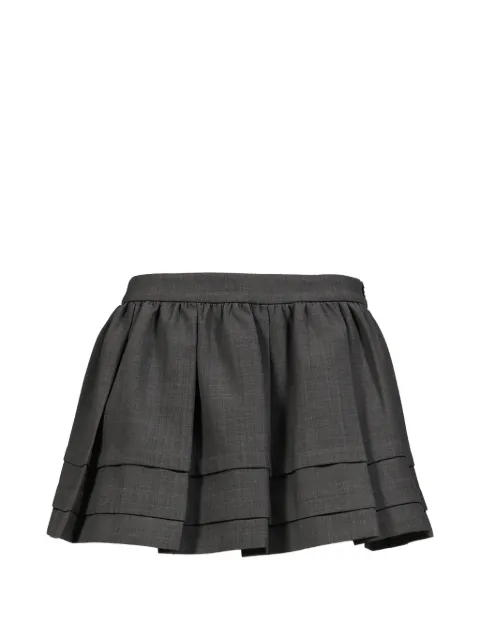 SHUSHU/TONG tiered pleated mini skirt Grey FSDFSK04GRY