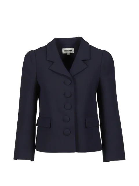 SHUSHU/TONG single-breasted notched-lapel jacket Blue MWDECO02NVY