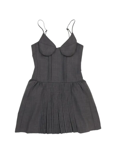 SHUSHU/TONG pleated cupped mini dress Grey FSDFDR10GRY