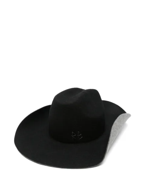 Ruslan Baginskiy logo-embroidered felt hat Black CWB033031WF