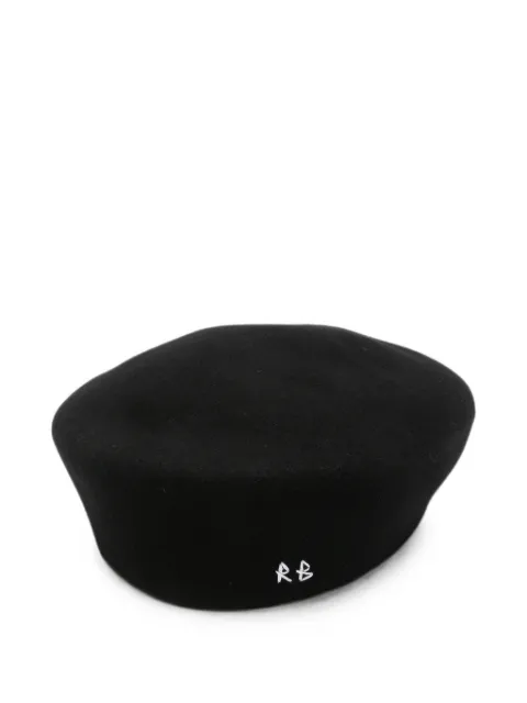 Ruslan Baginskiy logo-embroidered beret Black MMM033WF