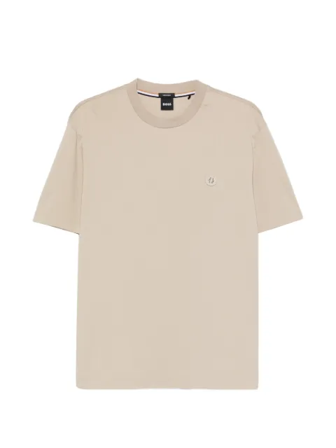 BOSS logo-patch T-shirt Neutrals 50555844