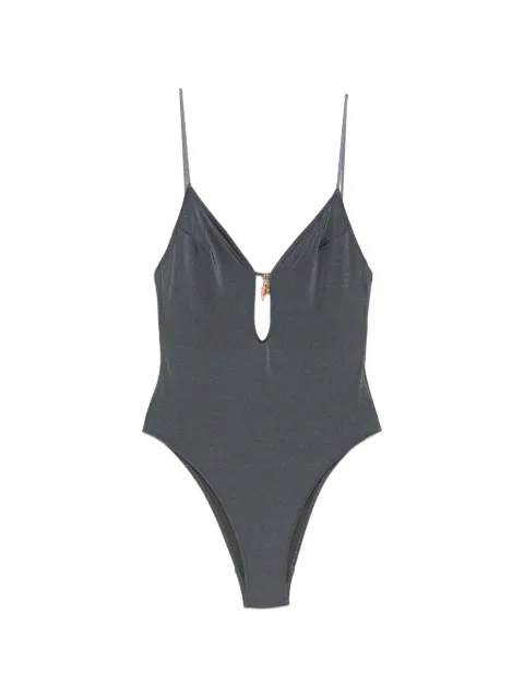 MC2 Saint Barth Crunchy charm-embellished cut-out swimsuit Blue CRC0001