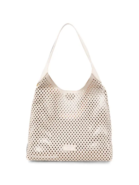 TWINSET perforated-leather shoulder bag Neutrals 261TB7140