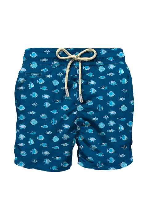 MC2 Saint Barth fish-print drawstring swim shorts Blue LIG000307738L