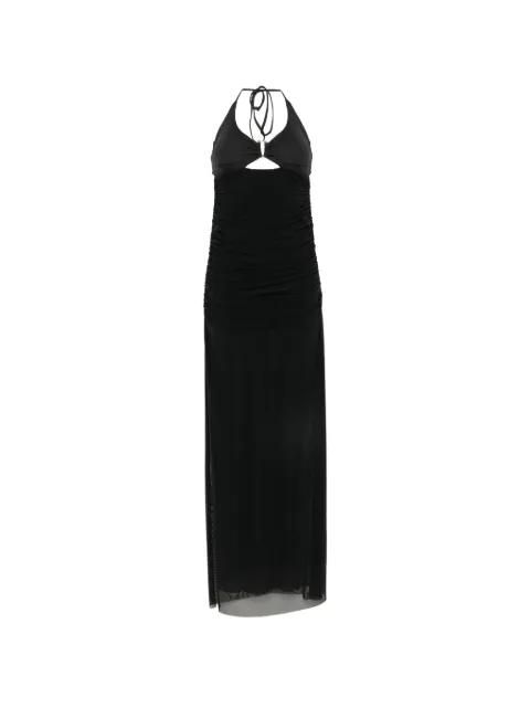 Fisico ruched halterneck maxi dress Black S6FFV46LM