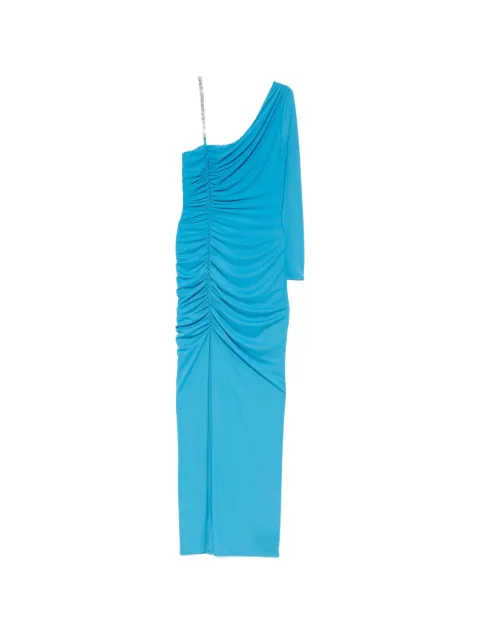 ALESSANDRO LEGORA crystal-embellished ruched maxi dress Blue AT157OCEANO