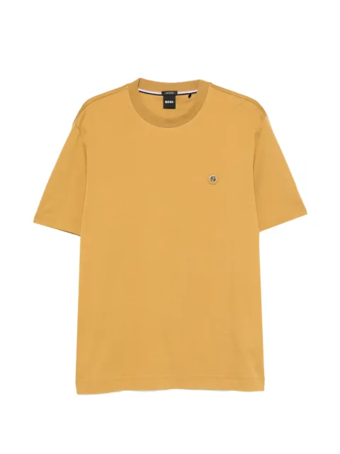 BOSS logo-embroidered T-shirt Yellow 50555844