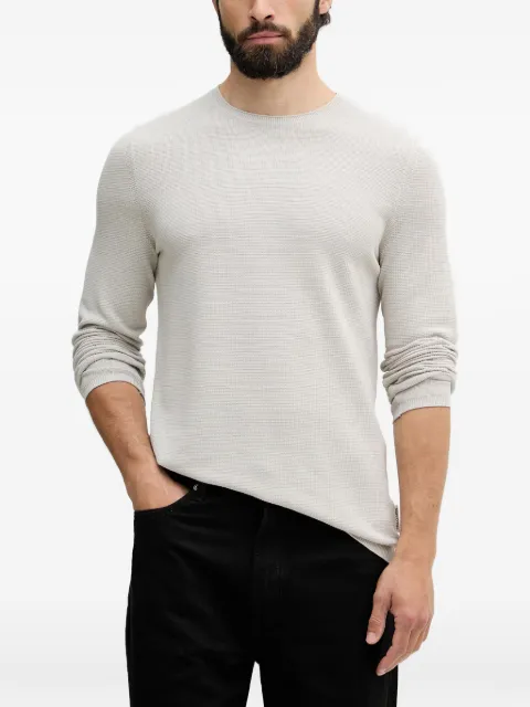 Marc O'Polo waffle-knit long-sleeve sweater Neutrals 5000014217